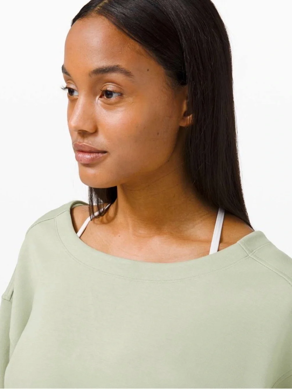 Lululemon Twist Back-to-Front Pullover Green Fern 10